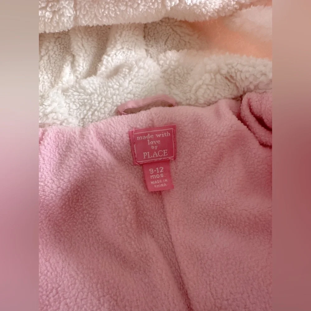 Children’s Place light pink warm snowsuit size 9-12 months